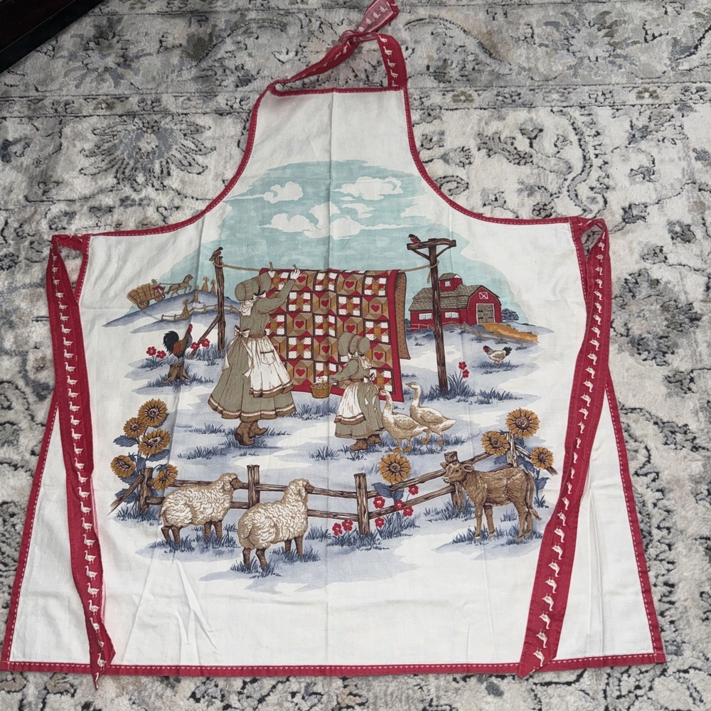 VTG Cranston Crafters Corner Farmhouse Collection Cut & Sew Apron Finished